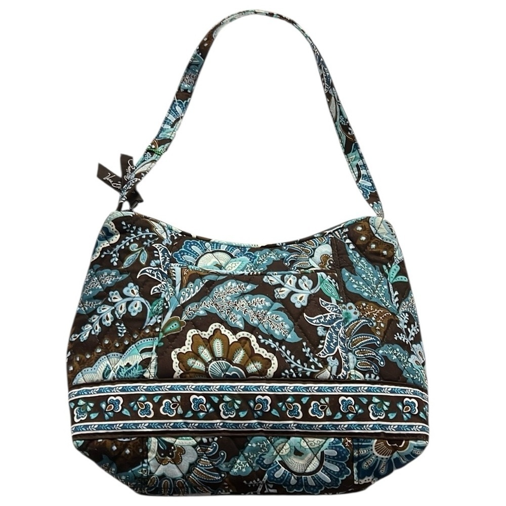 Vera Bradley Small Blue And Brown Bag - Picture 2 of 2